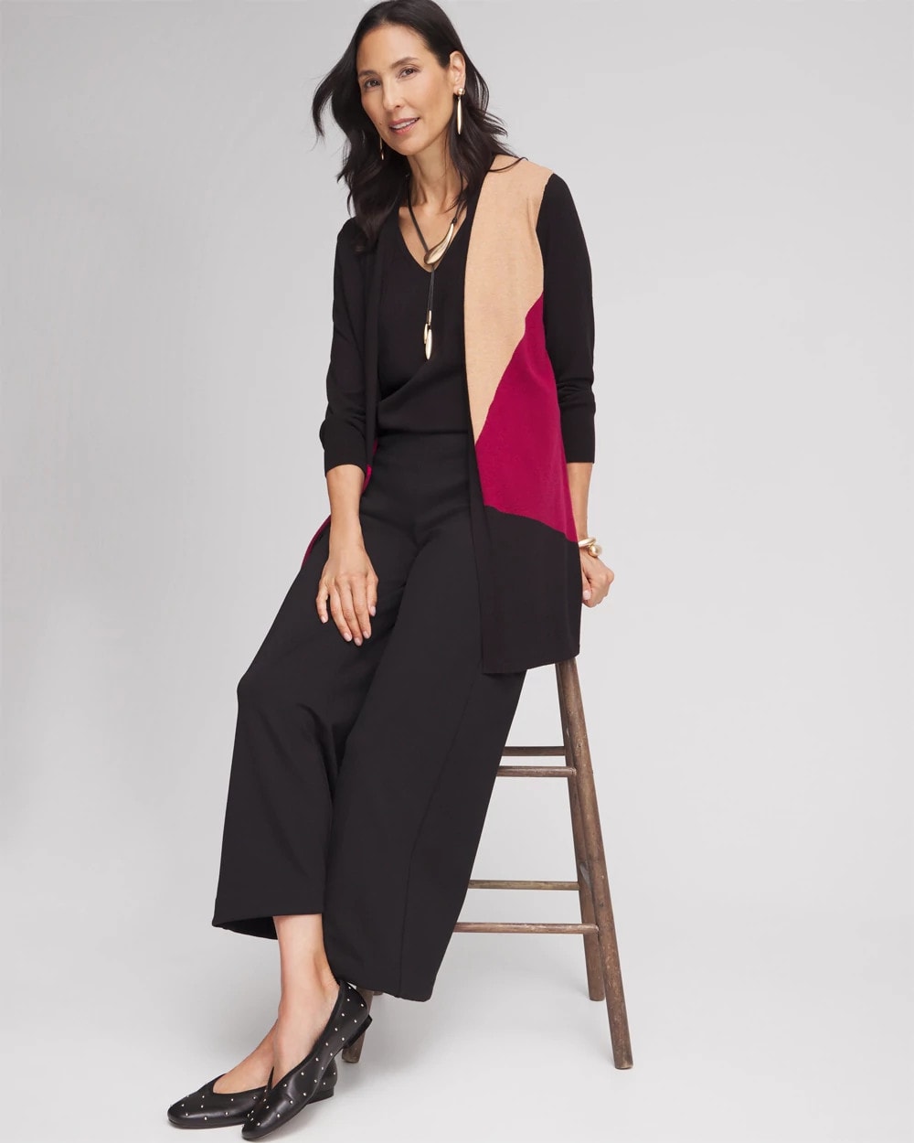 Chico's Clothing Colorblock Cardigan