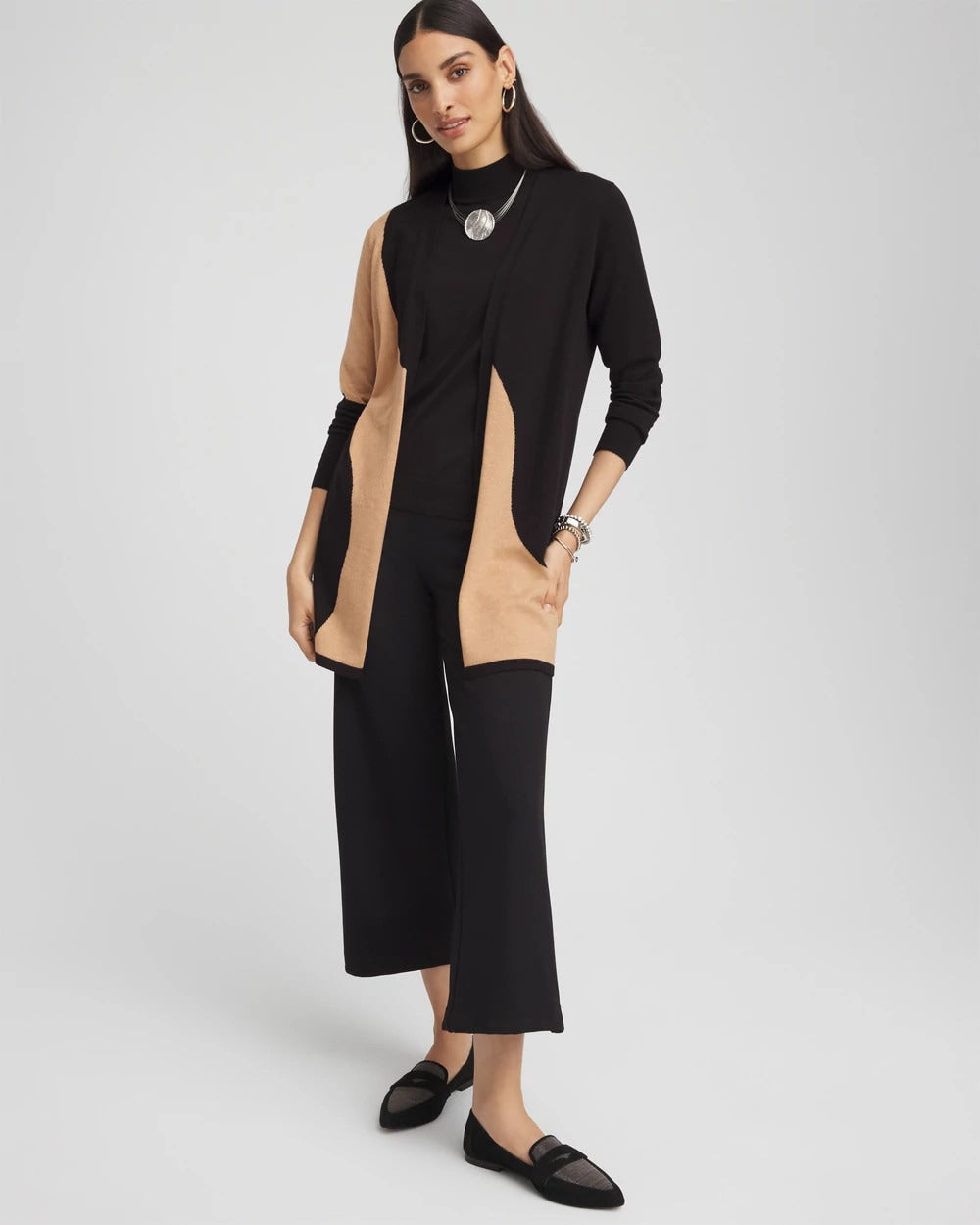 Chico's Clothing Intarsia Colorblock Cardigan
