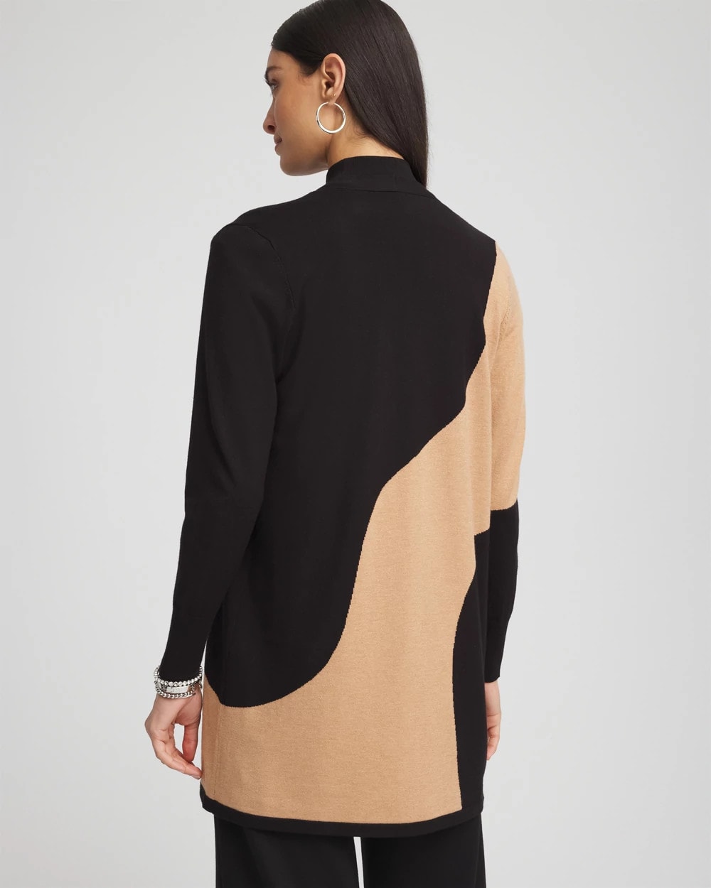 Chico's Clothing Intarsia Colorblock Cardigan