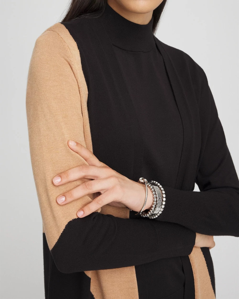 Chico's Clothing Intarsia Colorblock Cardigan