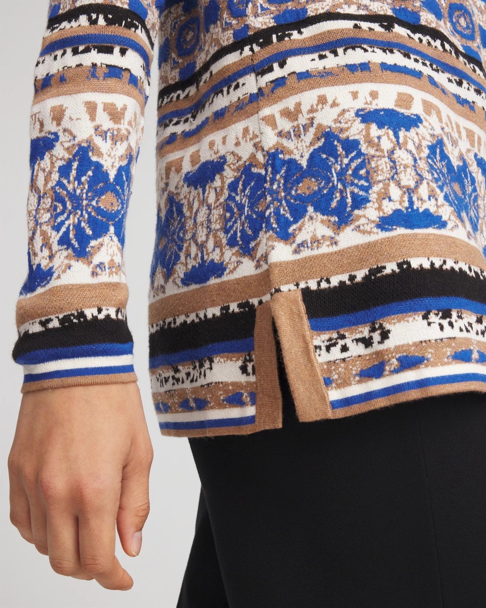 Chico's Clothing Animal Fair Isle Cardigan