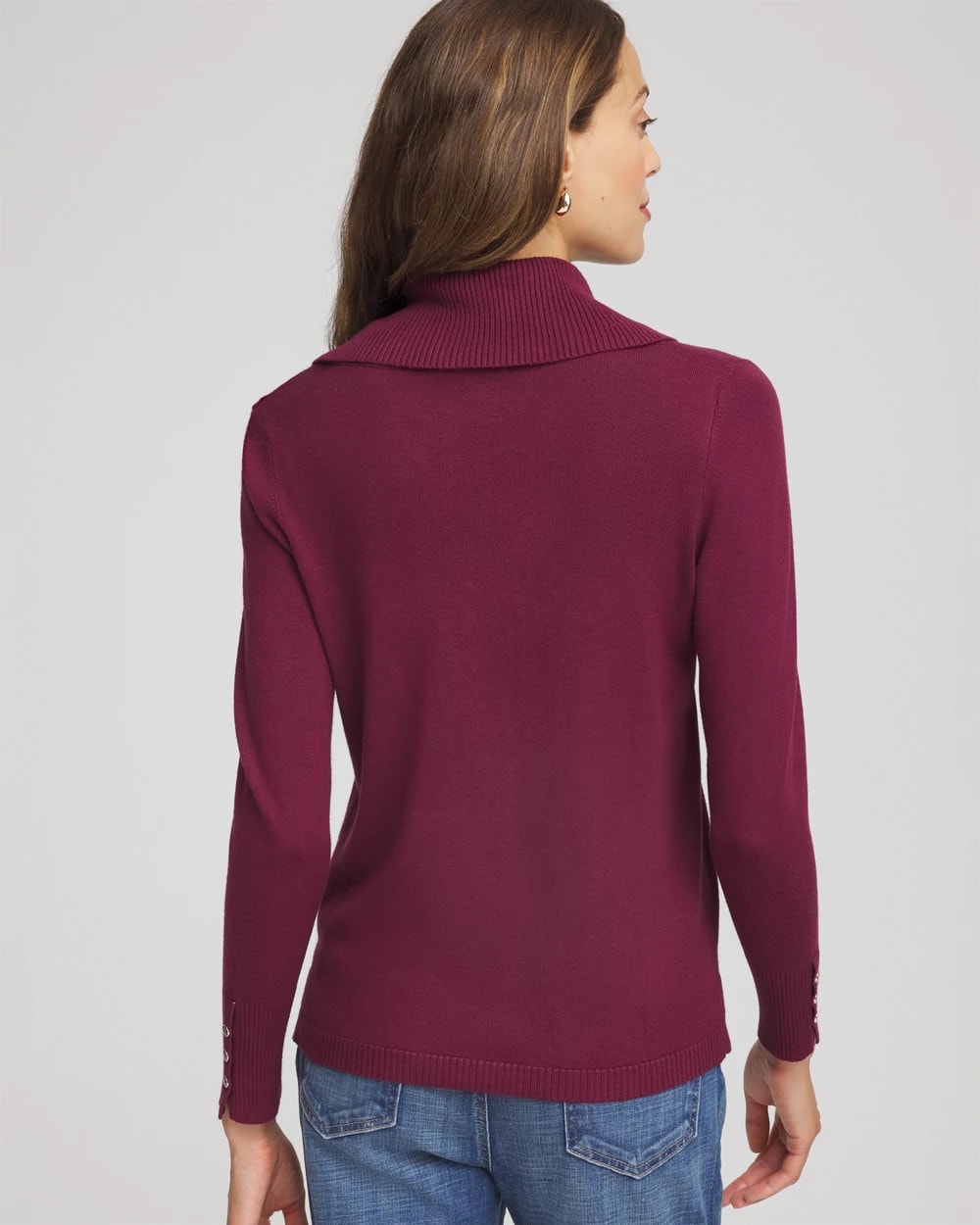 Chico's Clothing Cowlneck Long-Sleeved Sweater