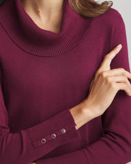 Chico's Clothing Cowlneck Long-Sleeved Sweater