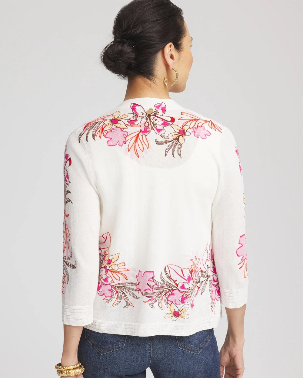 Chico's Clothing Summer Romance Floral Cardigan