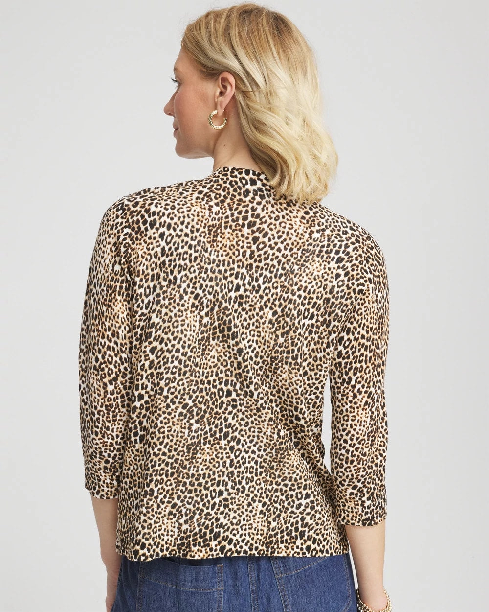 Chico's Clothing Summer Romance Animal Print Cardigan