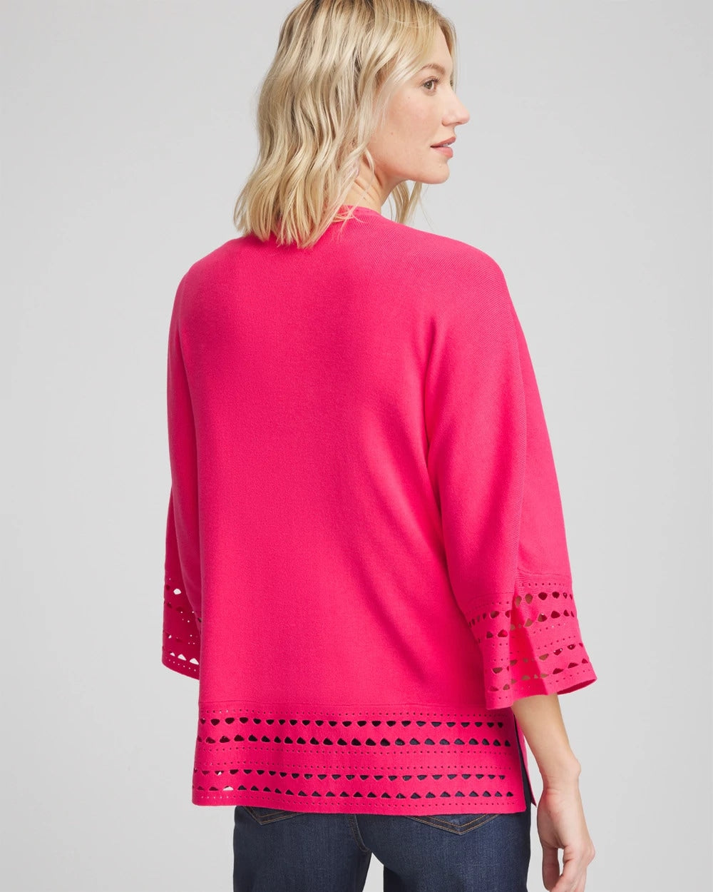Chico's Clothing Cutout Open-Front Cardigan