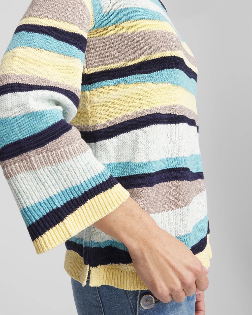 Chico's Clothing Striped Pullover