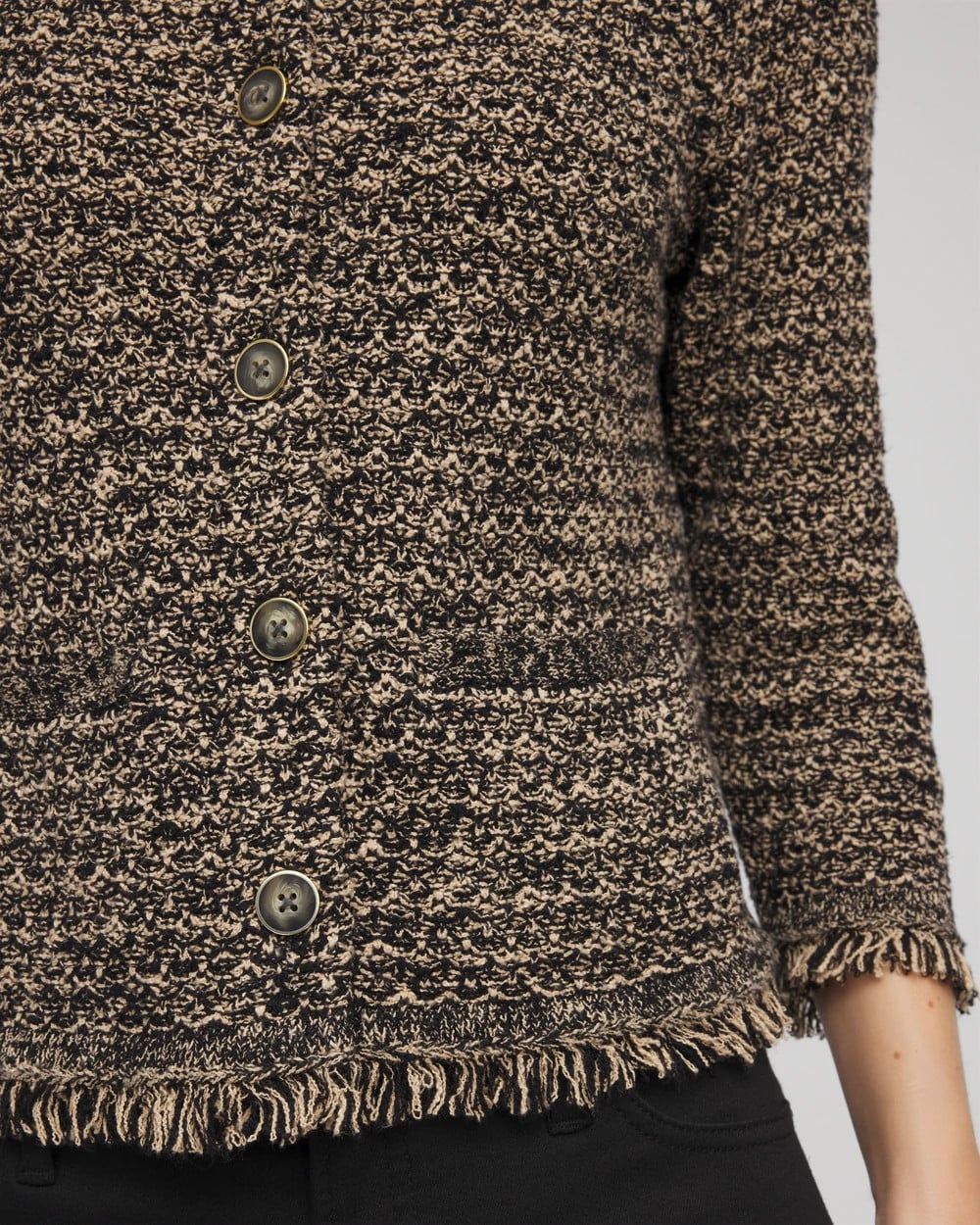 Chico's Clothing Tweed Cropped Jacket