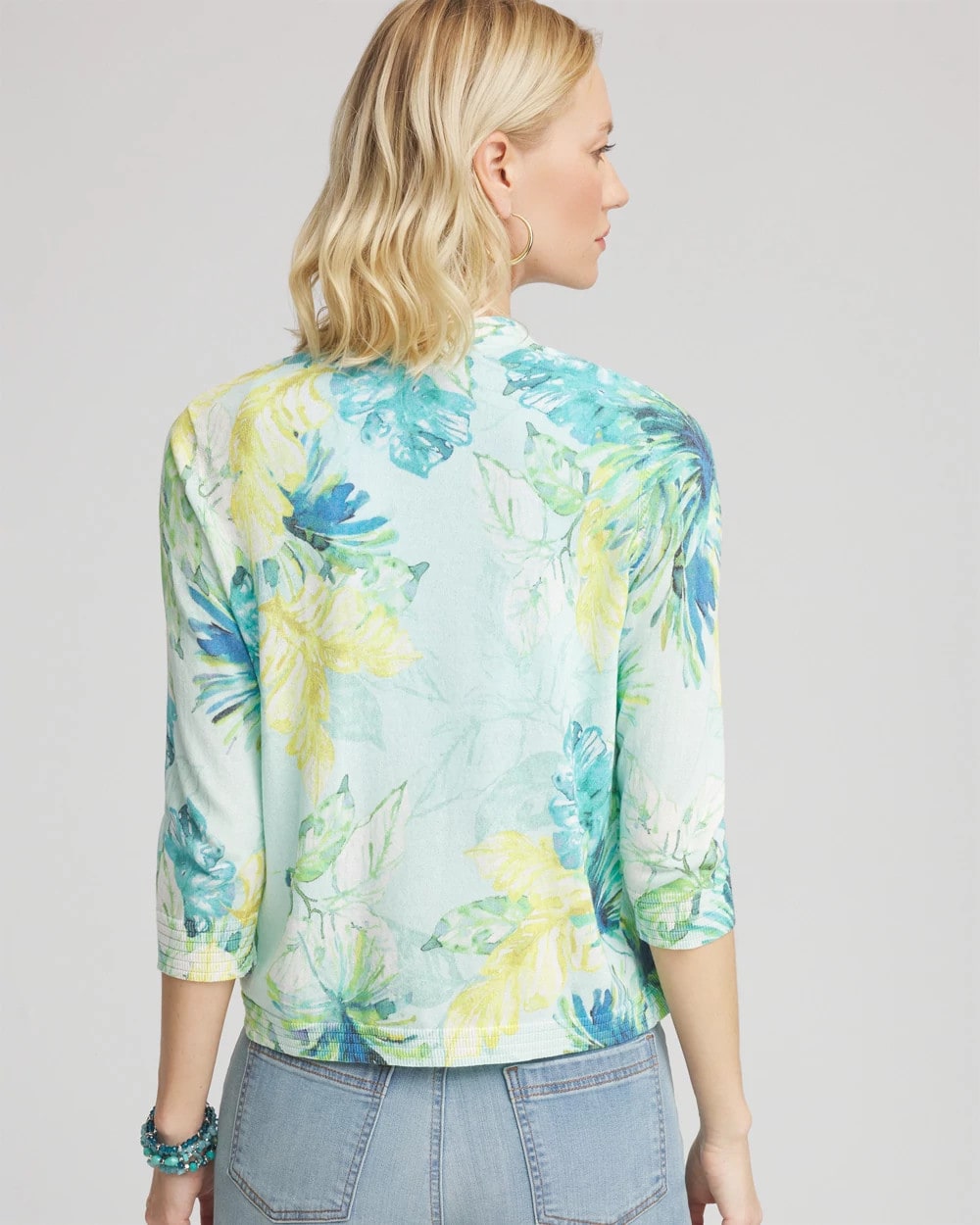 Chico's Clothing Tropical Summer Romance Short Cardigan