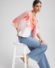 Chico's Clothing Jacquard Kimono-Style Cardigan
