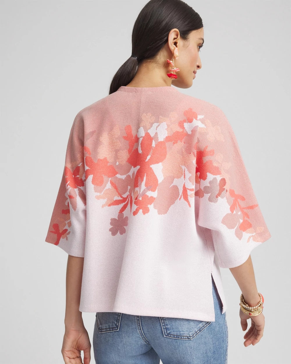 Chico's Clothing Jacquard Kimono-Style Cardigan
