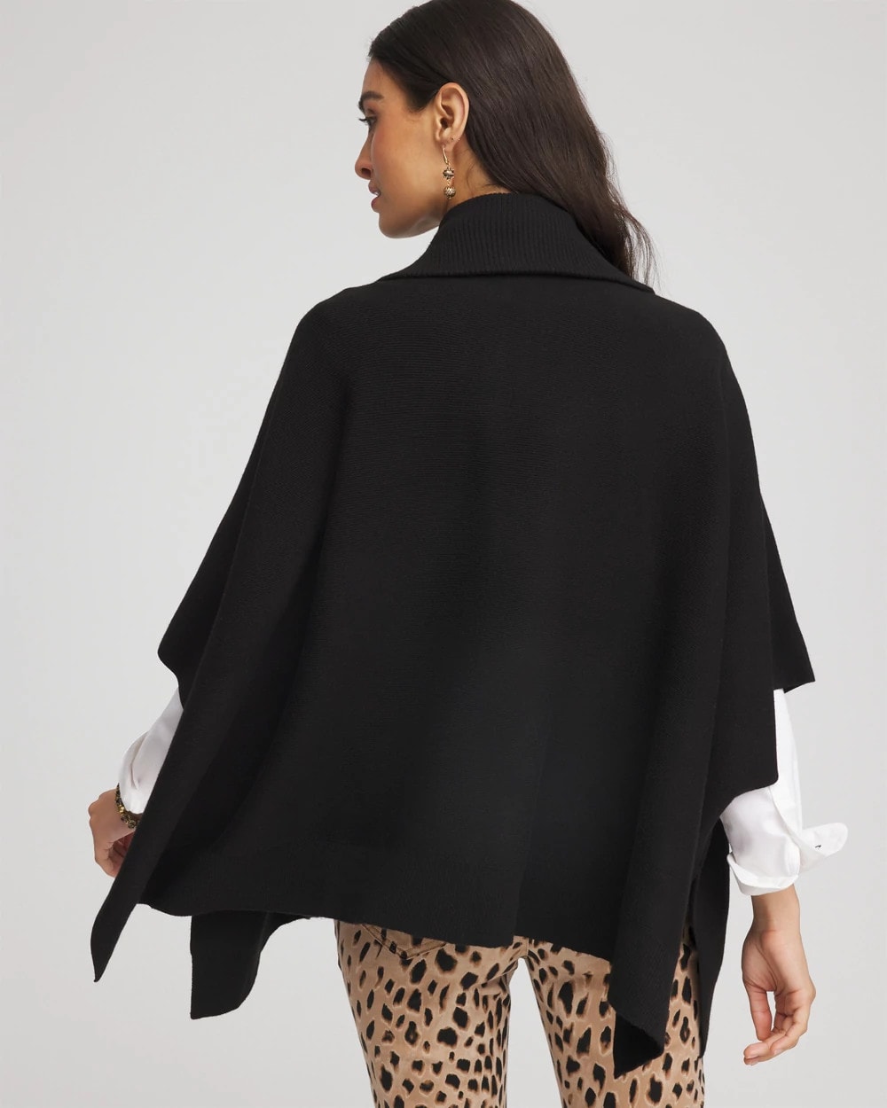 Chico's Clothing Cashmere-Blend Pullover Sweater Poncho