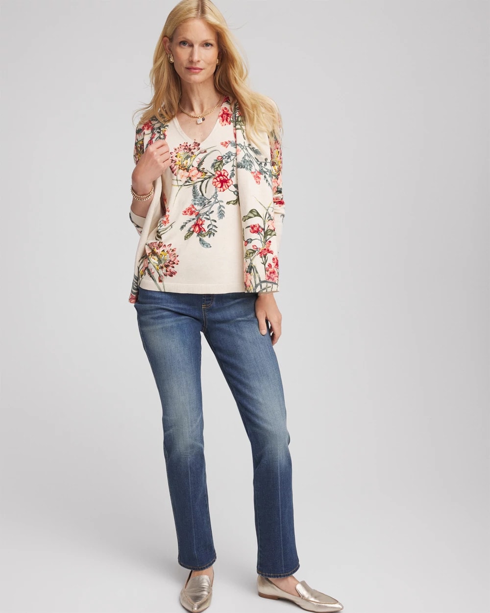 Chico's Clothing Ella Printed Sweater Tank