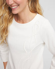 Chico's Clothing Soutache Stitch Top