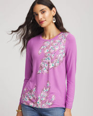 Chico's Clothing Foiled Touch of Cool™ Layering Tee