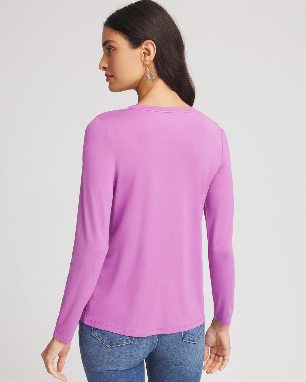 Chico's Clothing Foiled Touch of Cool™ Layering Tee