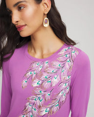 Chico's Clothing Foiled Touch of Cool™ Layering Tee
