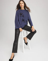Chico's Clothing Embellished Structured Top