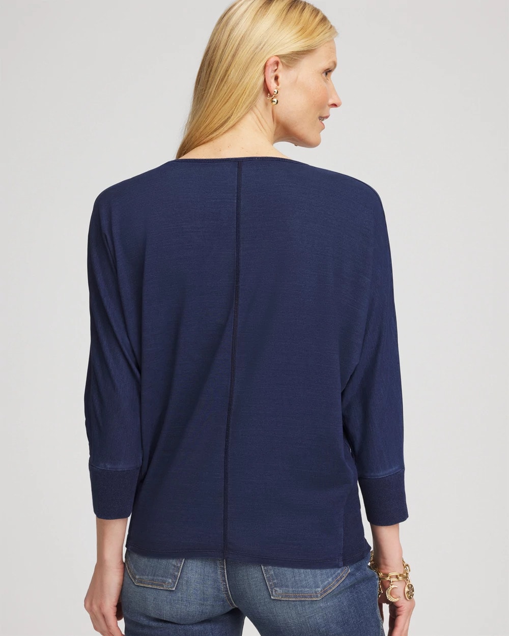Chico's Clothing Dolman Denim Tee
