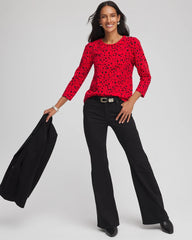 Chico's Clothing Lover Girl Button Heart Tee