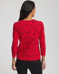 Chico's Clothing Lover Girl Button Heart Tee