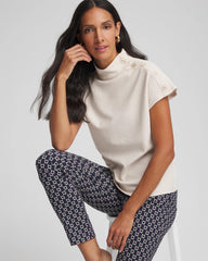 Chico's Clothing Ottoman Cap Sleeve Tee