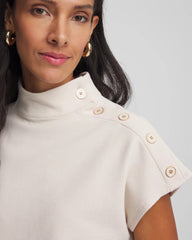 Chico's Clothing Ottoman Cap Sleeve Tee