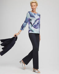 Chico's Clothing Pima Button Sleeve Tee