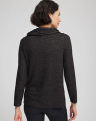 Chico's Clothing Lace Hem Cowlneck Top