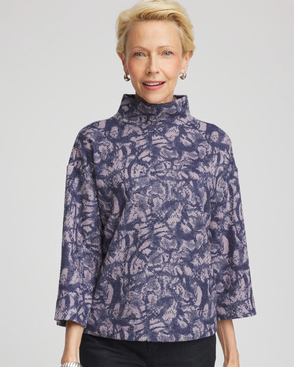 Chico's Clothing Animal Cozy Turtleneck