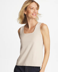 Chico's Clothing Jersey Knit Square-Neck Tank