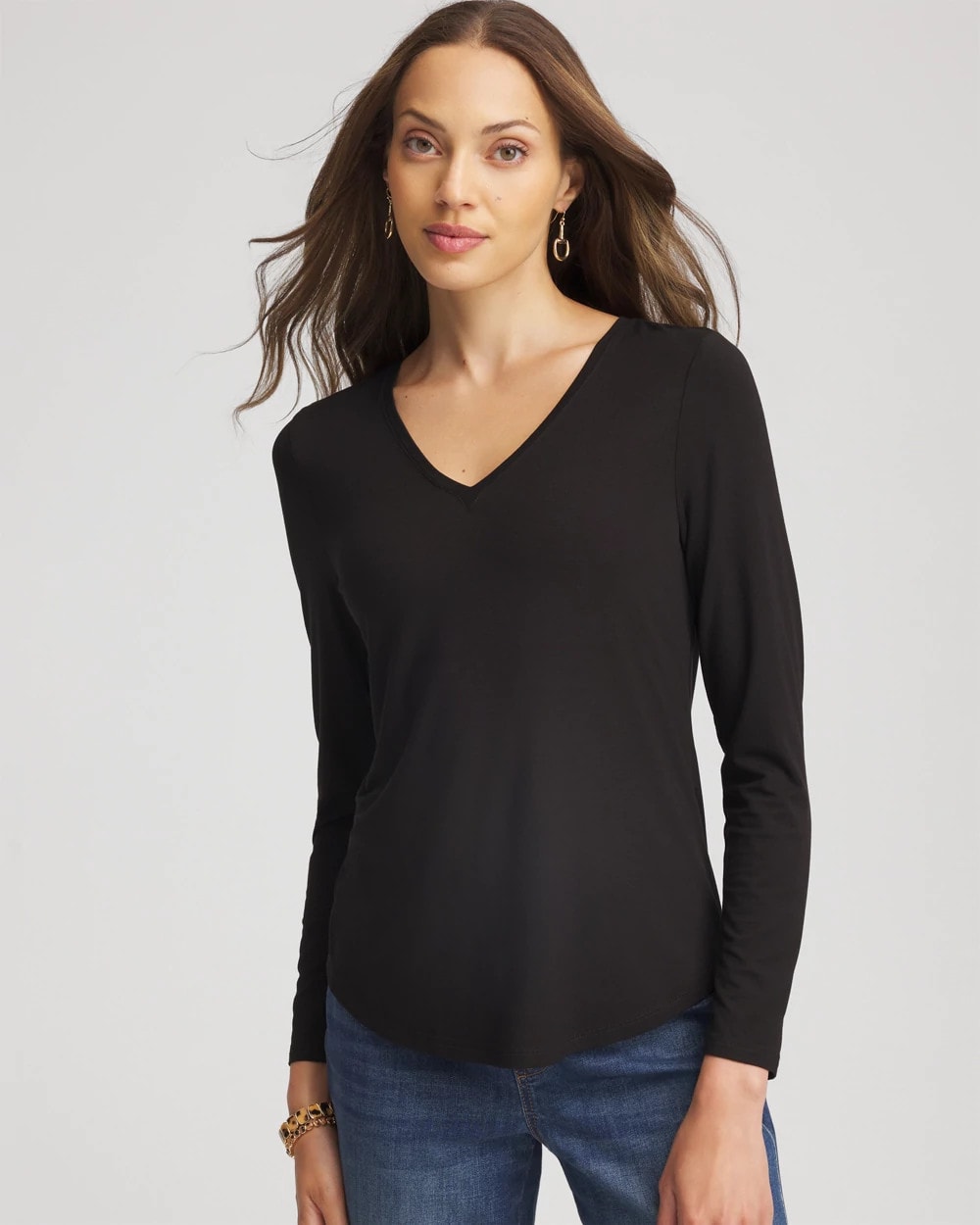 Chico's Clothing Touch of Cool™ V-Neck Layering Tee