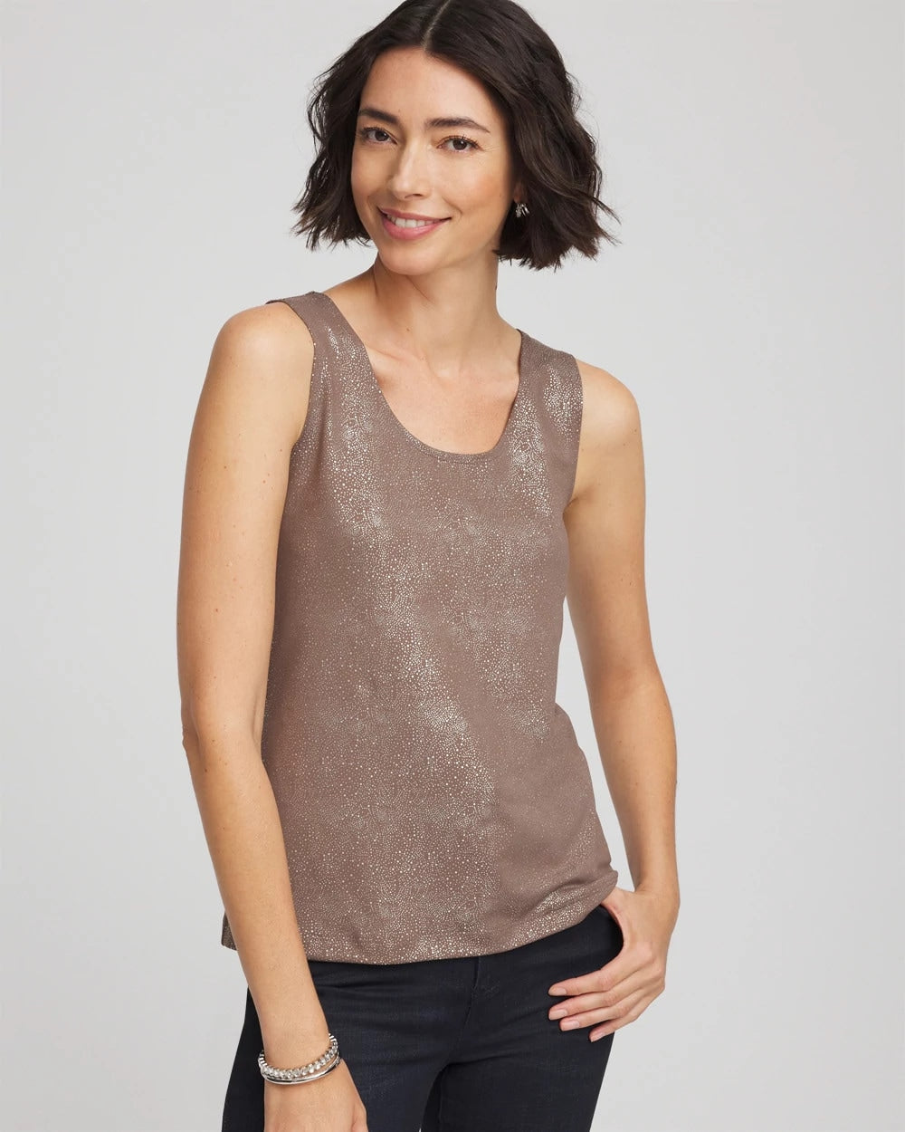 Chico's Clothing Foiled Microfiber Tank