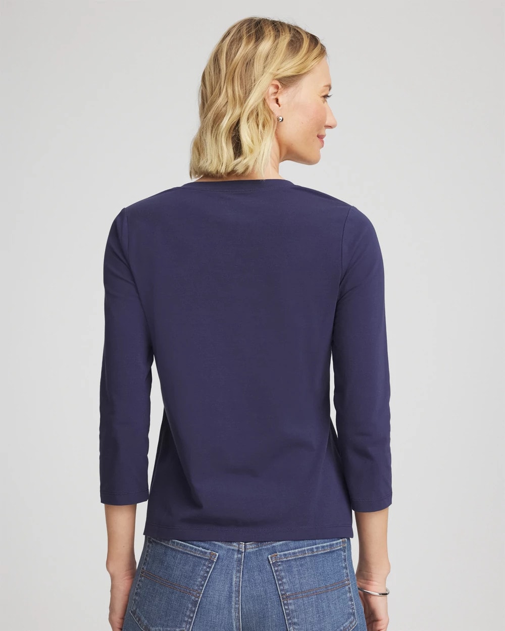 Chico's Clothing 3/4 Sleeve Perfect Tee
