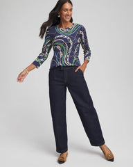 Chico's Clothing Status Pima Button Sleeve Tee