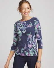 Chico's Clothing Pima 3/4 Sleeve Tee