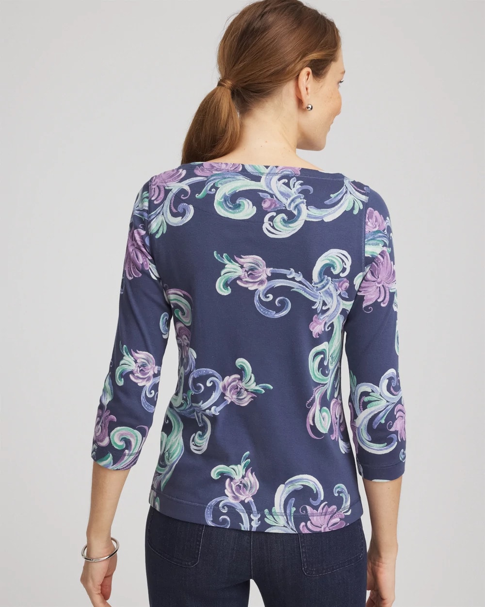 Chico's Clothing Pima 3/4 Sleeve Tee