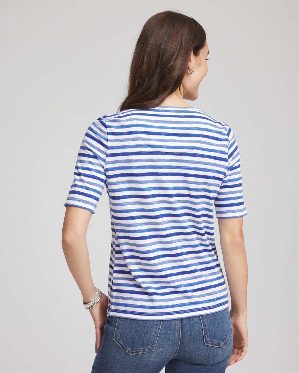 Chico's Clothing Slub Short Sleeve Tee