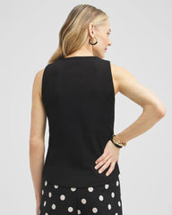 Chico's Clothing Ribbed High Neck Tank