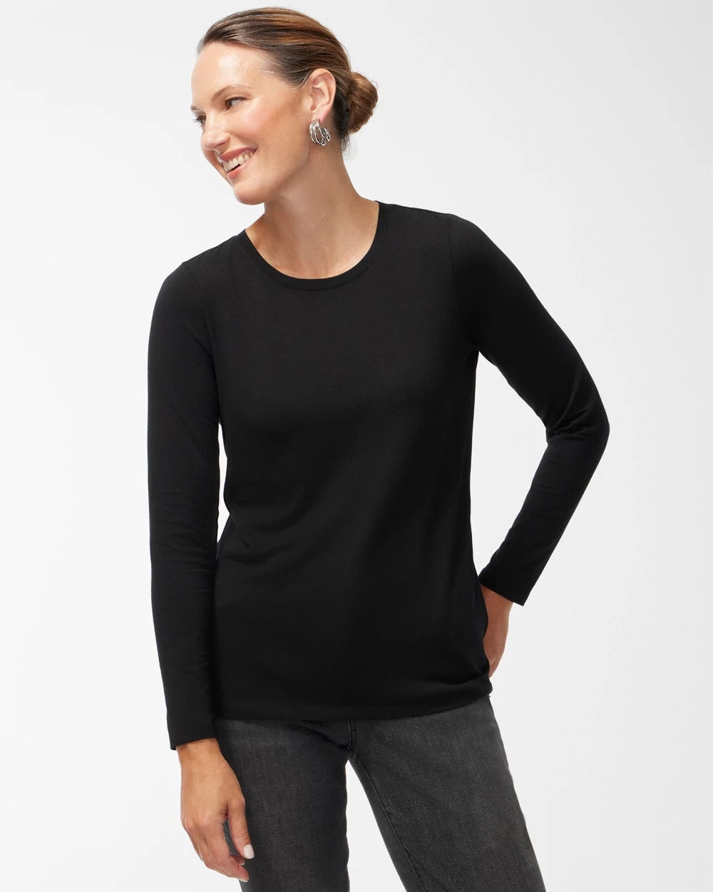 Chico's Clothing Pima Layering Tee