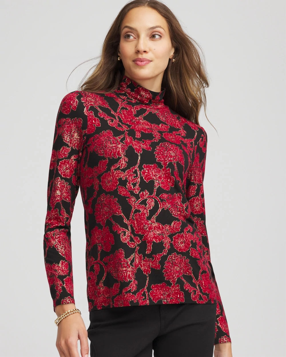 Chico's Clothing Touch of Cool™ Mockneck Layering Tee