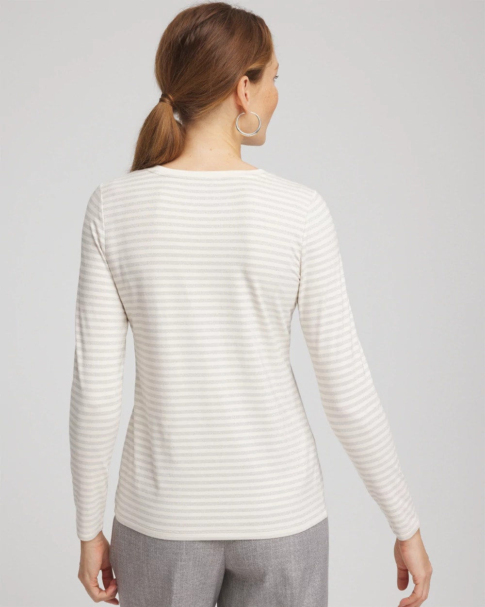 Chico's Clothing Metallic Layering Tee