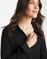 Chico's Clothing Collared Rib Mix Henley