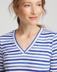 Chico's Clothing Slub 3/4 Sleeve Tee