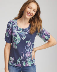 Chico's Clothing Tulip Sleeve Pima Tee
