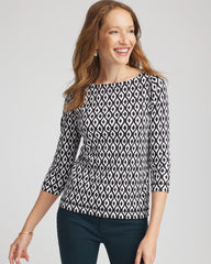 Chico's Clothing Pima 3/4 Sleeve Tee