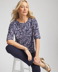 Chico's Clothing Animal Cozy Crewneck Tee
