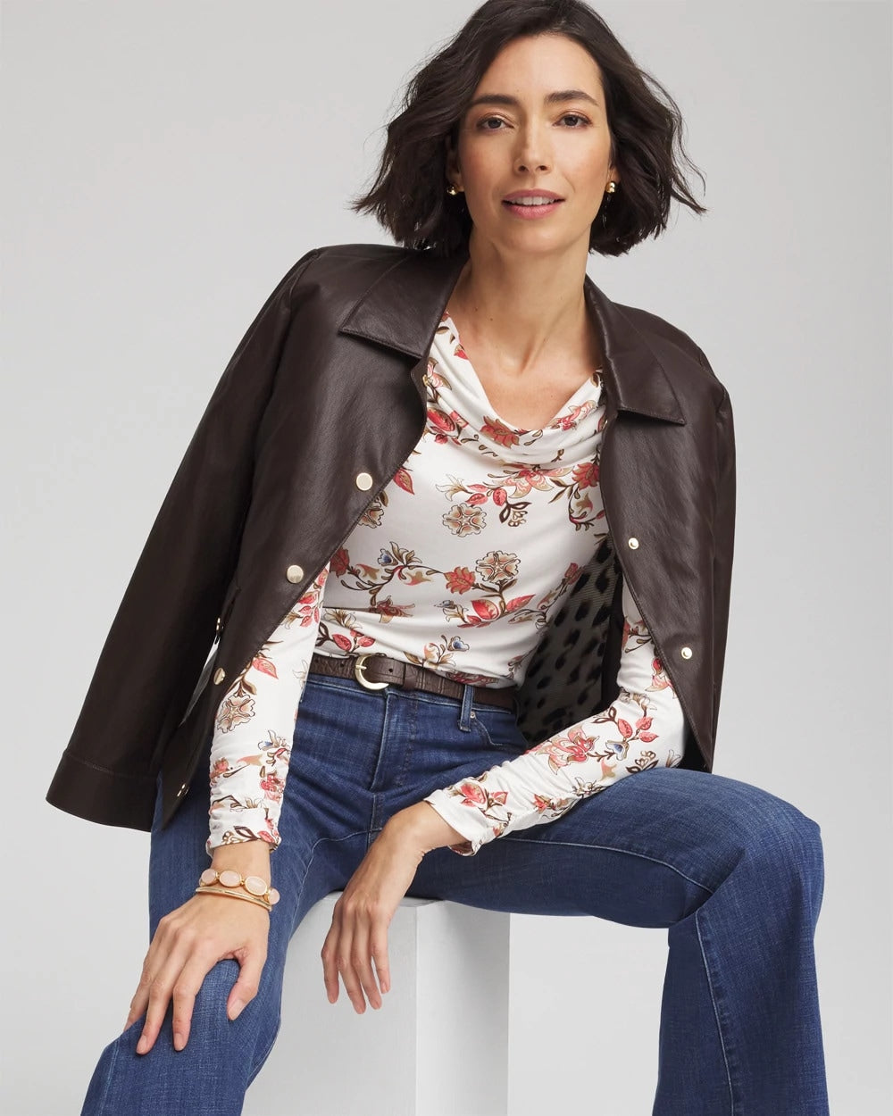 Chico's Clothing Touch of Cool™ Long-Sleeved Cowlneck Tee