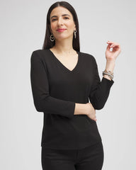 Chico's Clothing 3/4 Sleeve Perfect Tee
