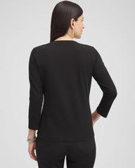 Chico's Clothing 3/4 Sleeve Perfect Tee